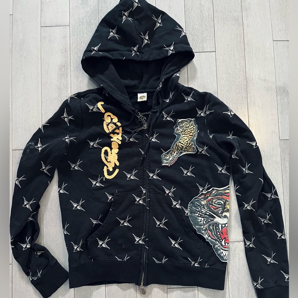 Christian Audigier Ed Hardy Black Hoodie
